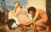 Jeunes Grecs Faisant battre des coqus Jean-Leon Gerome